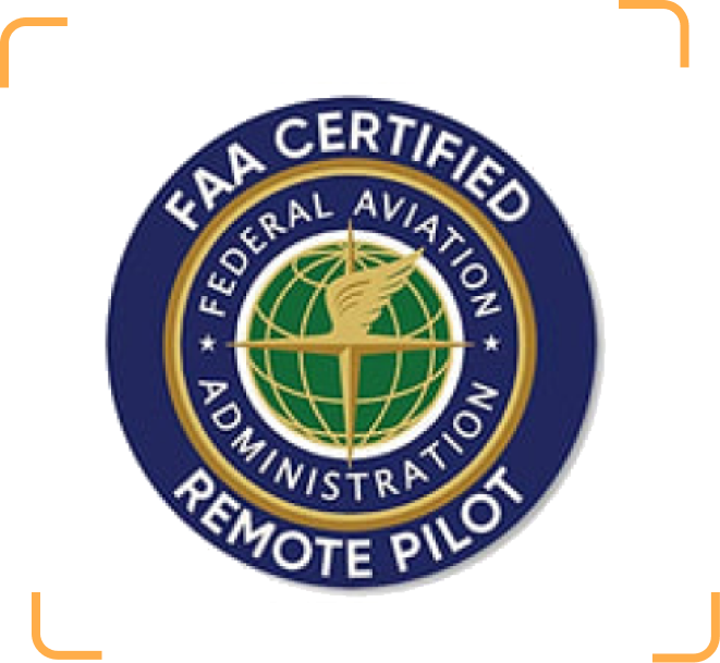 FAA Certified Remote Pilot badge, held by Richard Huggins for professional drone photography in Raleigh, NC